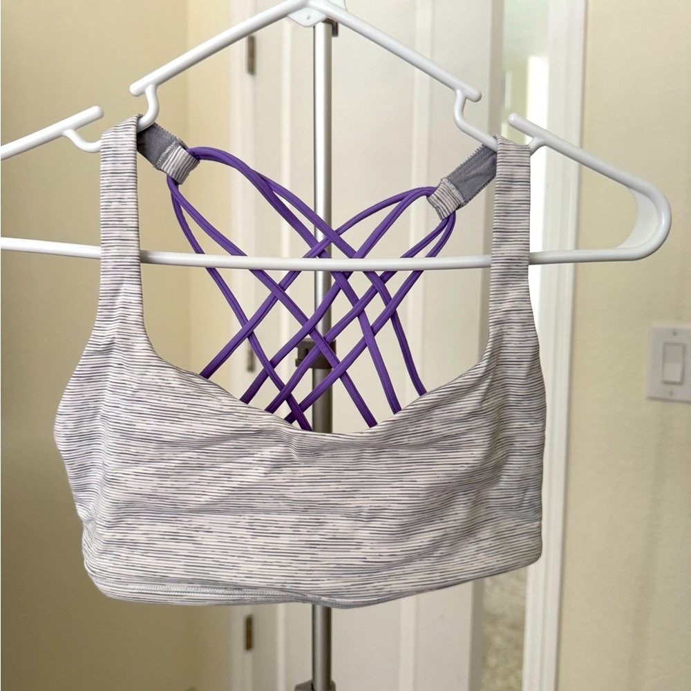 Gray and Purple Lululemon bra
